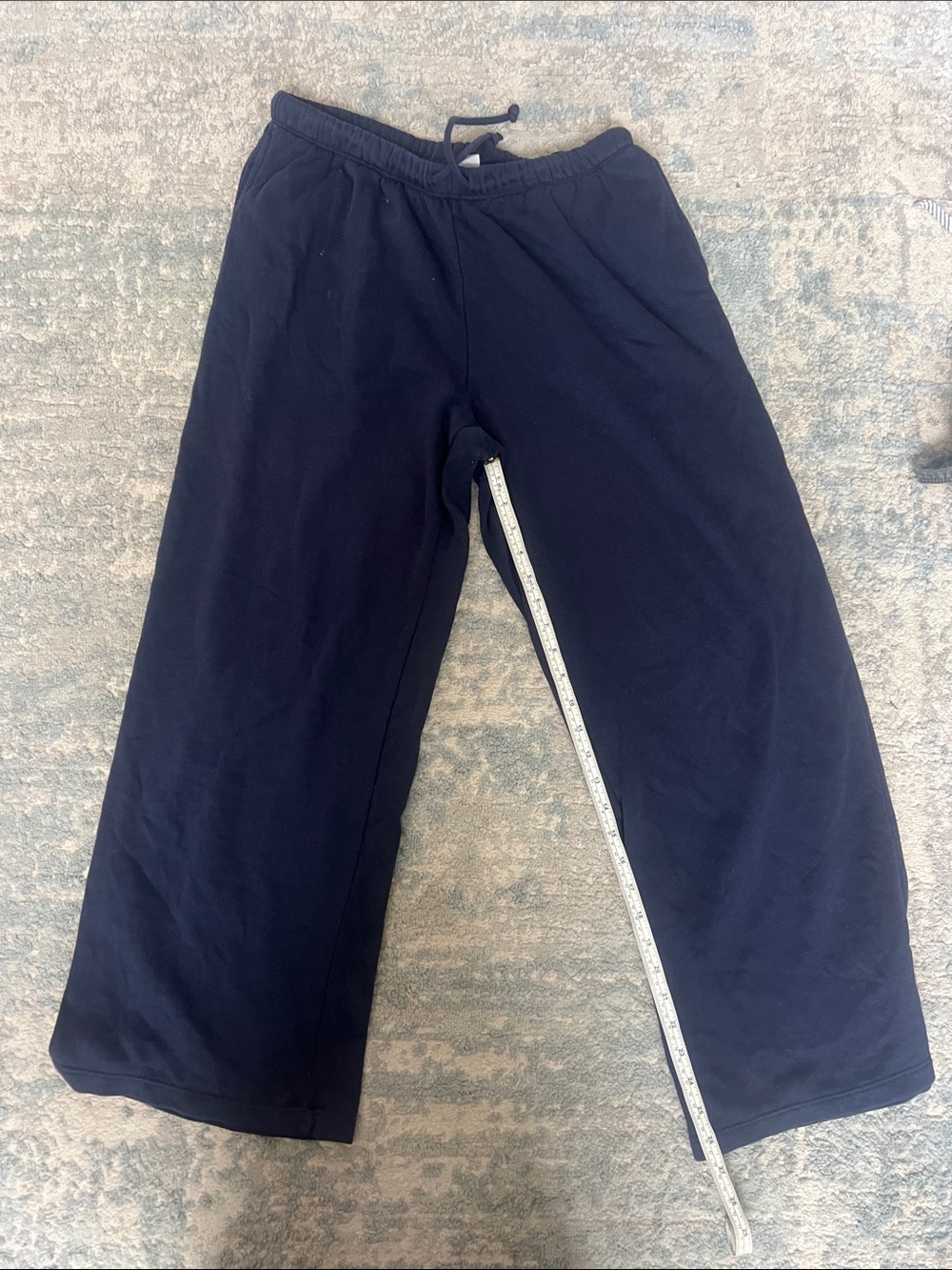 Divided Navy Wide-Leg Sweatpants, Size M
